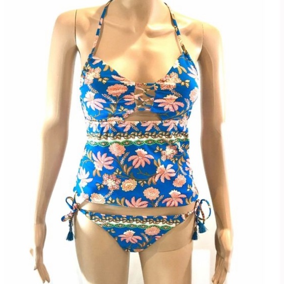 NEW Nanette Lepore Polynesian Floral Tankini Bikini - Picture 3 of 6